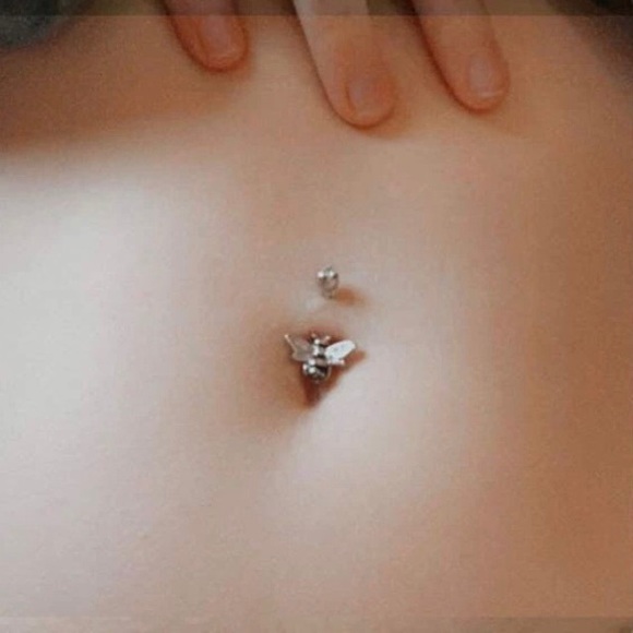 Restock🐝🆕 🐝 Bee Design Goldtone Belly Ring- 14G Stainless Steel NWT - Picture 6 of 13